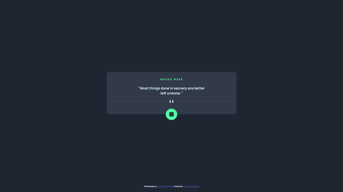 Advice Generator App