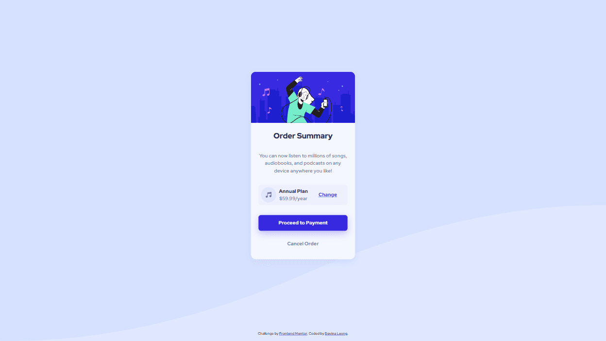 Order Summary Component
