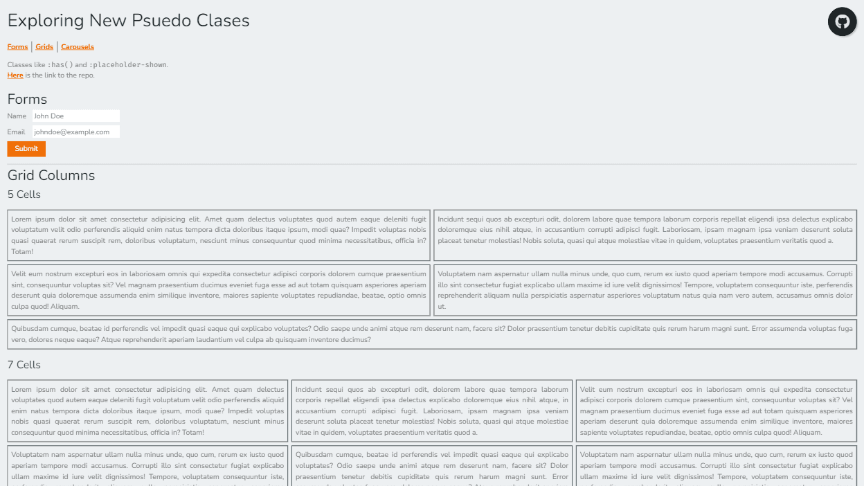 Exploring New Pseudo Classes