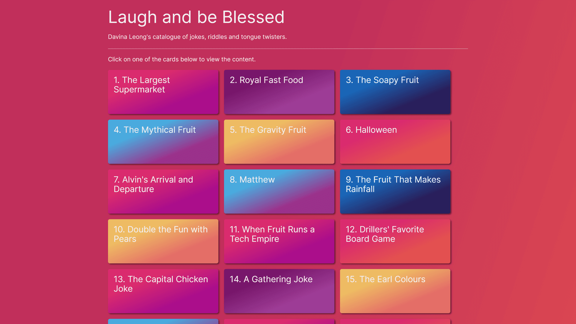 Laugh and be Blessed