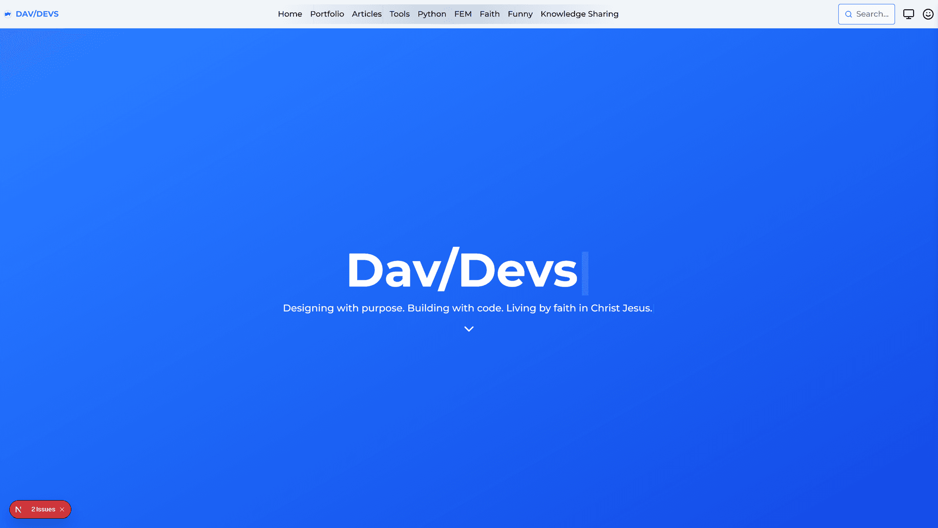Dav/Devs 2025 Website Screenshot