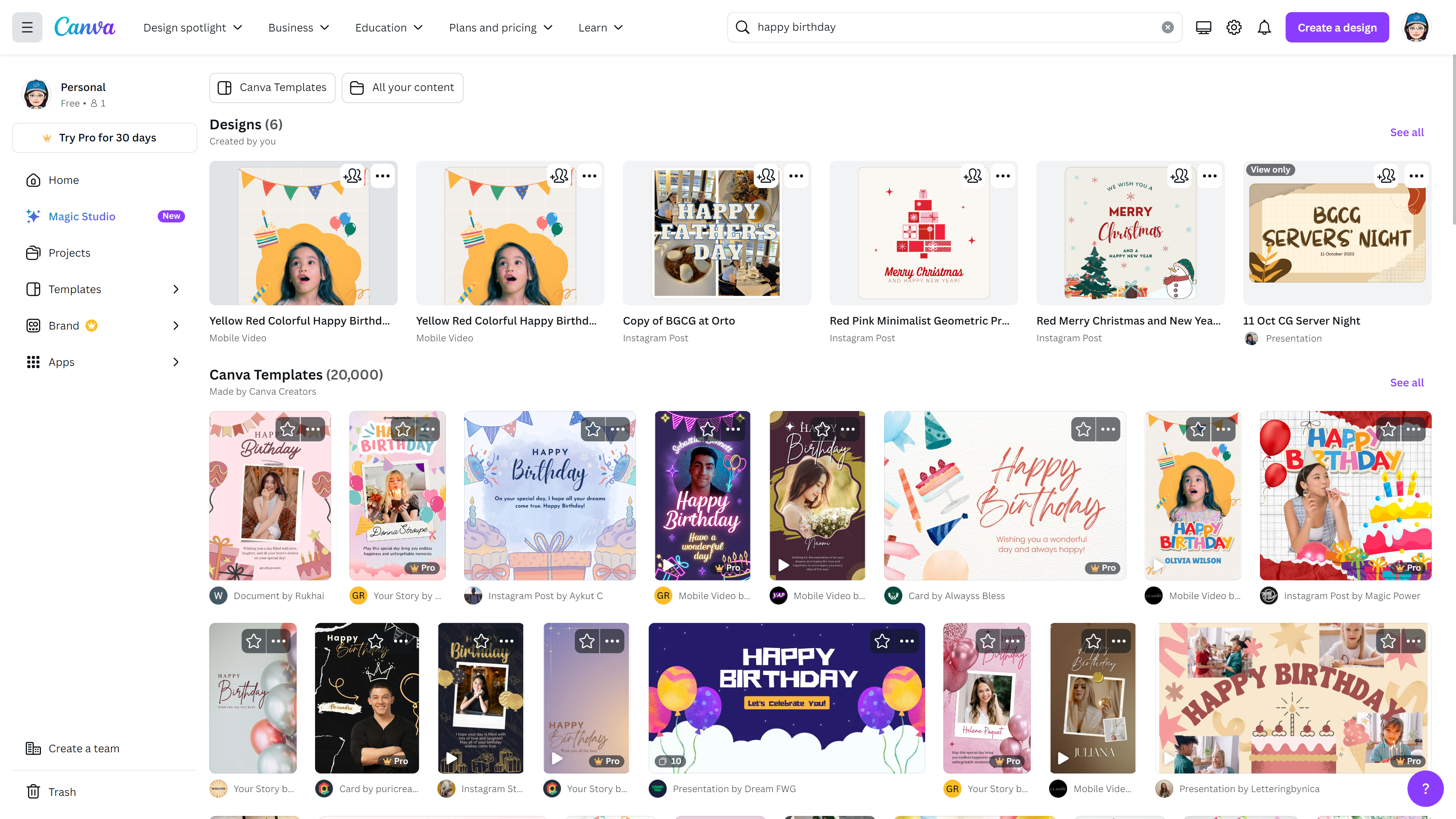 Canva, Choosing a Project to Work On
